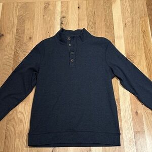 The Normal Brand Dark Blue Button-Up Top